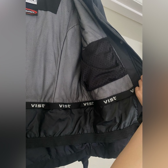 Vist Black Fitted Snow Ski Jacket Parka Primaloft Made in Italy Medium M Small S - Picture 5 of 9